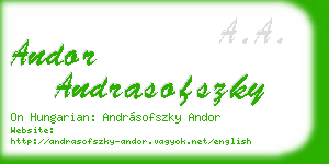 andor andrasofszky business card